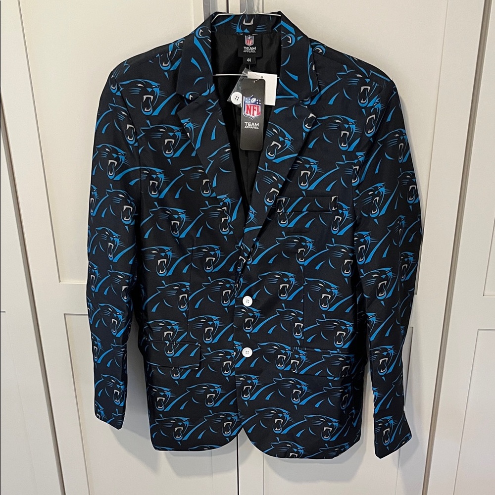 NFL Carolina Panthers Blazer Logo Pattern NWT size 44